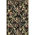 Kas Oriental Rugs. Inc. Colonial 8 X 10 Oval Colonial Black Ribbon Trellis Area Rugs