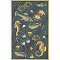 Kas Oriental Rugs .Inc. Colonial 4 X 5 Colonial Azure Deep Sea Dives Area Rugs