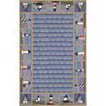 Kas Oriental Rugs. Inc. Colonial 4 X 5 Colonial Blue Lighthouse Waves Area Rugs