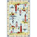 Kas Eastern Rugs. Inc. Colonial 4 X 5 Colonial Lt. Blue Lakehouse Views Area Rugs