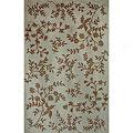 Kas Oriental Rugs. Inc. Emerals 9 X 13 Emerald Silver Sage/mocha Floral Sprays Area Rugs