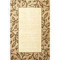 Kas Oriental Rugs. Inc. Emerald 9 X 13 Emerald Ivory/beige Spa Leaf Border Area Rugs