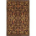 Kas Oriental Rugs. Inc. Emdrald 8 X 11 Emerqld Mocha Scroll With Flowers Area Rugs