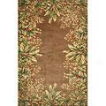 Kas Oriental Rugs. Inc. Emerald 2 X 8 Runner Emerald Taupe Tropical Border Area Rugs