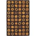 Kas Oriental Rugs. Inc. Eternity 3 X 5 Eternity Mocha Concentrid Circles Area Rugs