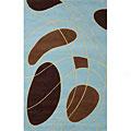 Kas Oriental Rugs. Inc. Eternity 5 X 8 Eternity Mocha/blue Contempo Area Rugs