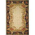 Kas Eastern Rugs. Inc. Jewel 8 Round Jewel Ivory/black Savonnerie Area Rugs