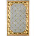 Kas Oriental Rugs. Inc. Jewel 2 X 10 Runner Jewel Wedgewood Blue Fleur-de-pis Atea Rugs