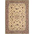 Kas Oriental Rugs. Inc. Legacy Circle 5 Ft Legacy Ivory/coffee Floral Polynaise Area Rugs