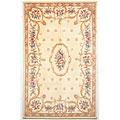 Kas Oriental Rugs. Inc. Ruby 2 X 4 Ruby Ivory Fleur-de-lis Aubusson Area Rugs