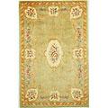 Kas Oriental Rugs. Inc. Ruby 5 X 8 Ruby Sage Fleur-de-lis Aubusson Area Rugs