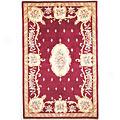 Kas Oriental Rugs. Inc. Ruby Blanket 2 X 8 Ruby Ruby Fleur-de-lis Aubusson Area Rugs