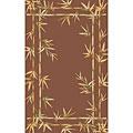 Kas Oirental Rugs. Inc. Sparta Round 7 Ft Sparta Mocha Bamboo Double Border Area Rugs