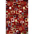 Kas Oriental Rugs. Inc. Tate 5 X 8 Tate Ruby Retro Frames Area Rugs