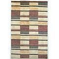 Kas Oriental Rugs. Inc. Valencia 5 X 8 Valencia Ivory & Red Striped Boxes Area Rugs