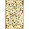 Kas Oriental Rugs. Inc. Winslow Messenger 2 X 8 Winslow Wedgewood Blue/cream Floral Oasis Area Rugs