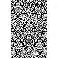 Klaussner Domestic Furnishings Damask 8 X 11 Black Area Rugs