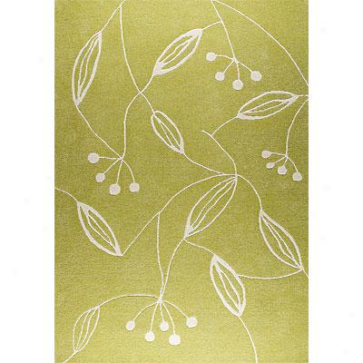 Mat The Basics Flora 6 X 8 Green Area Rugs