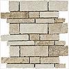 Megatrade Corp. Jillian Mosaic - Blended Sizes White Beige Saturnia Tile & Stone