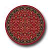 Milliken Abadan 8 Round Currant Red Area Rugs