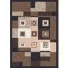 Milliken Zero 8 Round Brown Leather Yard Rugs