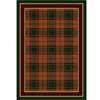 Milliken Magee Plaid 8 Round Amber Emerald Ii AreaR ugs