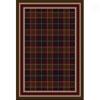 Milliken Magee Tartan 8 Round Onyx Amber Area Rugs