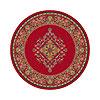 Millimen Merkez 8 Round Currant Red Area Rugs