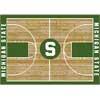 Milliken Michigan State Basketball 4 X 5 Michigan State Area Rugs