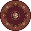 Milliken Montfleur 8 Round Dark Cherry Area Rugs