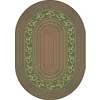 Milliken Oak Braid 4 X 5 Oval Celadon Area Rugs