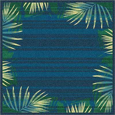 Milliken Palm 2 X 8 Runner Blue Grey Area Rugs