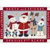 Milliken Seasonal - Witner 4 X 5 Santa And Friends - Indian Red Area Rugs