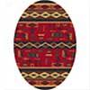 Milliken Wide Ruins 5 X 8 Oval Ebony Area Rugs