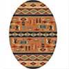 Milliken Wide Ruins 8 X 11 Oval Smog Area Rugs