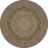 Milliken Woodstock Braid 8 Round Sage Area Rugs