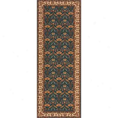 Momeni, Inc. Persian Garde 2 X 8 Runner Teal Blue Area Rugs