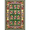 Nejad Rugs Bucks County - Fruit Pettipoint 6 X 9 Emerald Green Area Rugs