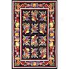 Nejad Rugs Bucks County - Fruit Pettipoint 9 X 12 Black Area Rugs