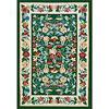 Nejad Rugs Bucks County - Floral Garden 3 X 8 Runner Emerald/ivory Area Rugs