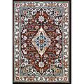 Nejad Rugs Bucks Count y- Heriz 3 X 8 Runner Burgundy/ivory Area Rugs