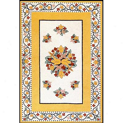 Nejad Rugs Bucks County - Tulip 6 X 9 Ivory/yellow Area Rugs