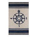 Nejad Rugs Classic Compasss 8 X 11 Ivory/navy Area Rugs