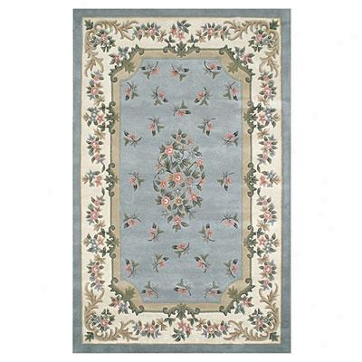 Nejad Rugs Floral Garden 12 X 15 Floral Aubuson Light Blue/ivory Region Rugs