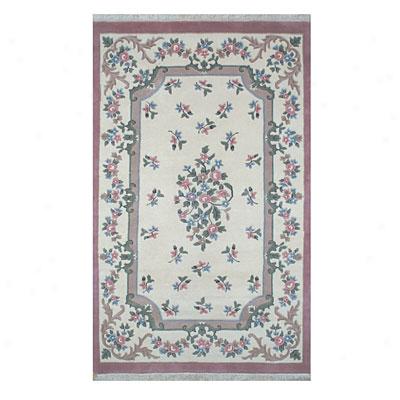 Nejad Rugs French Country 7 X 9 Oval Floral Aubuson Ivory/rose Area Rugs