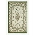 Nejad Rugs French Country 9 X 12 Floral Aubuson Ivory/emerald Area Rugs