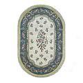 Nejad Rugs French Country 6 X 9 Oval Floral Aubuson Ivory/yelliw/blue Area Rugs