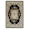 Nejad Rugs French Elegance 3 X 6 Aibuson Black/ivory Area Rugs