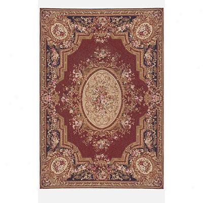 Nejad Rugss Geandeur 9 X 12 Needlepoint Aubuson Burgundy/emerald Area Rugs