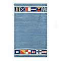 Nejad Rugs Nautical Flags 8 X 11 Light Blue Area Rugs